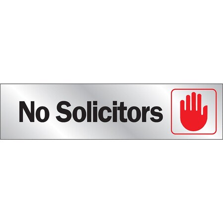 Hy-Ko No Solicitors Sign 2" x 8", 10PK B00027